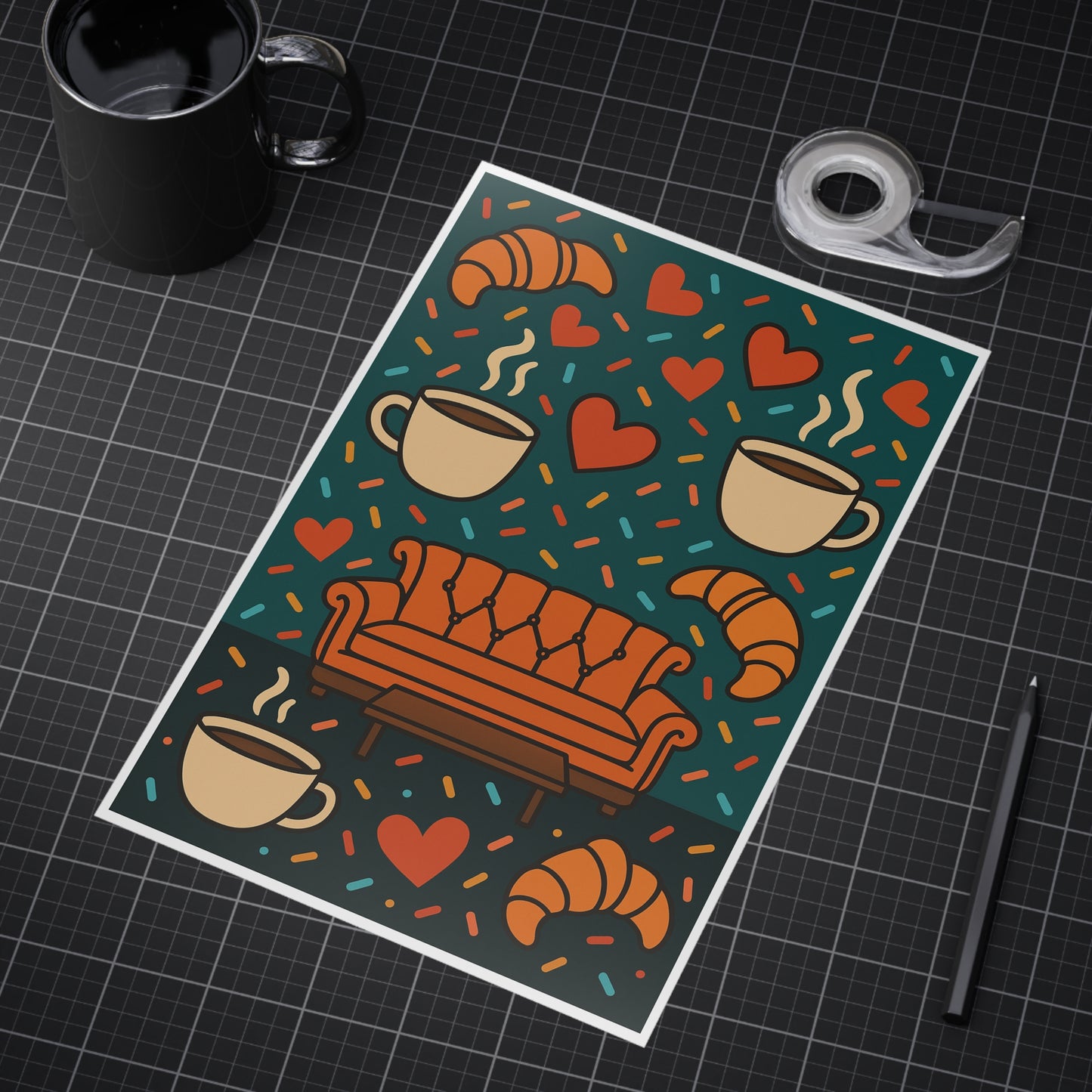 Central Perk & Chill Unframed Print