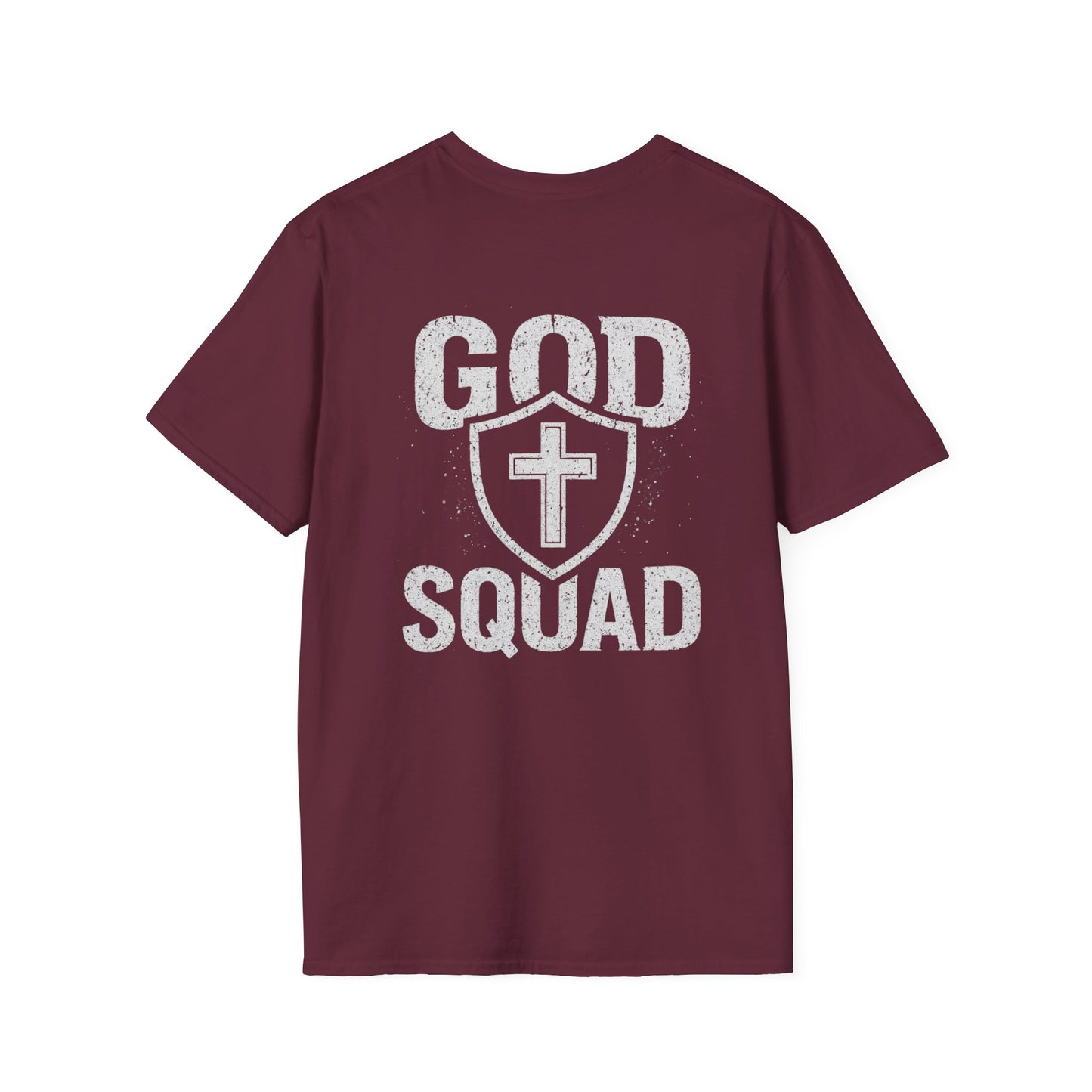 Faith-Inspired Unisex Softstyle T-Shirt, God Squad Tee, Christian Apparel, Everyday Wear, Gift for Believers