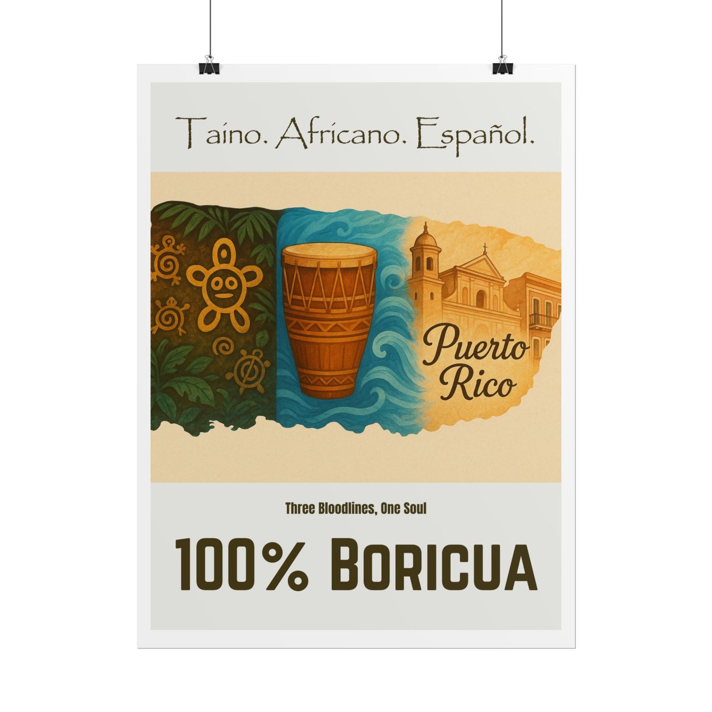 Puerto Rico Heritage Rolled Poster