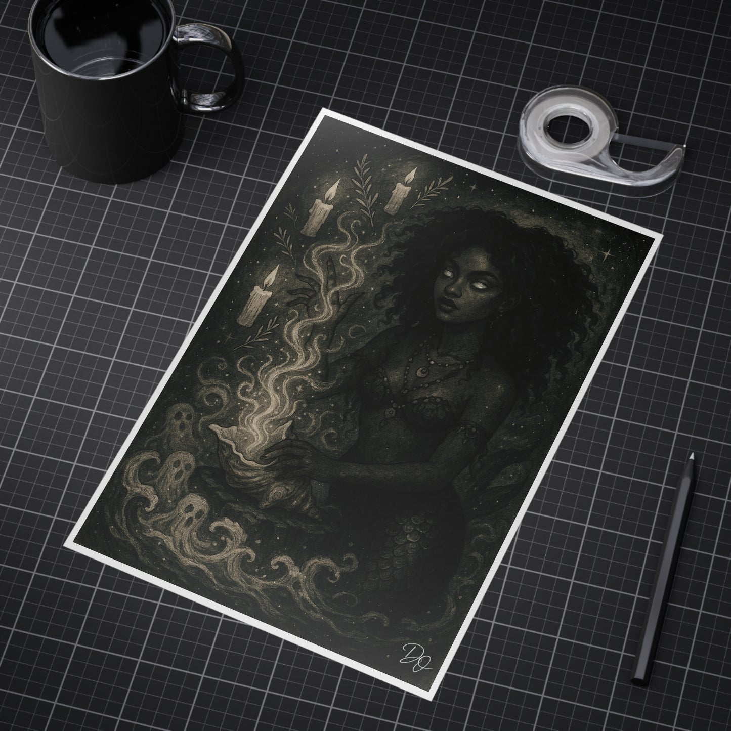 La Sirena Bruja Unframed Print