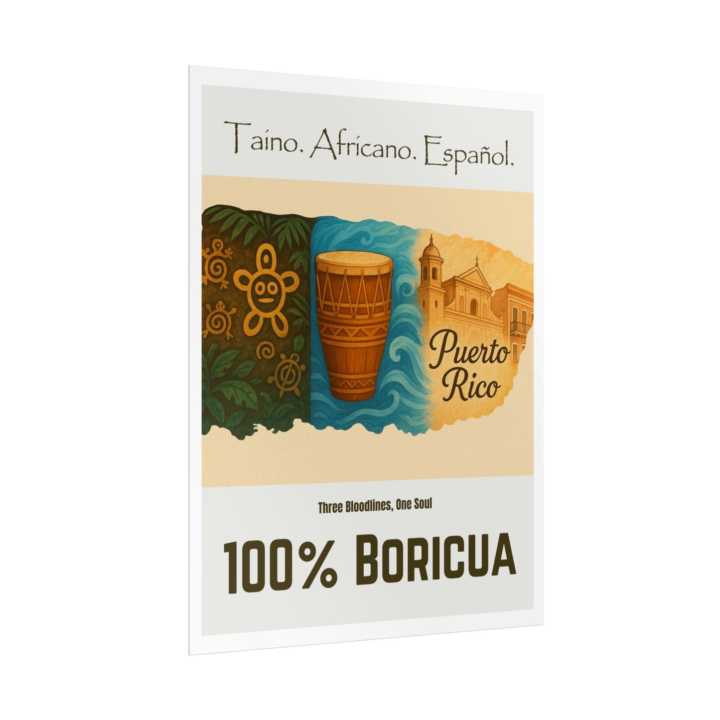 Puerto Rico Heritage Rolled Poster
