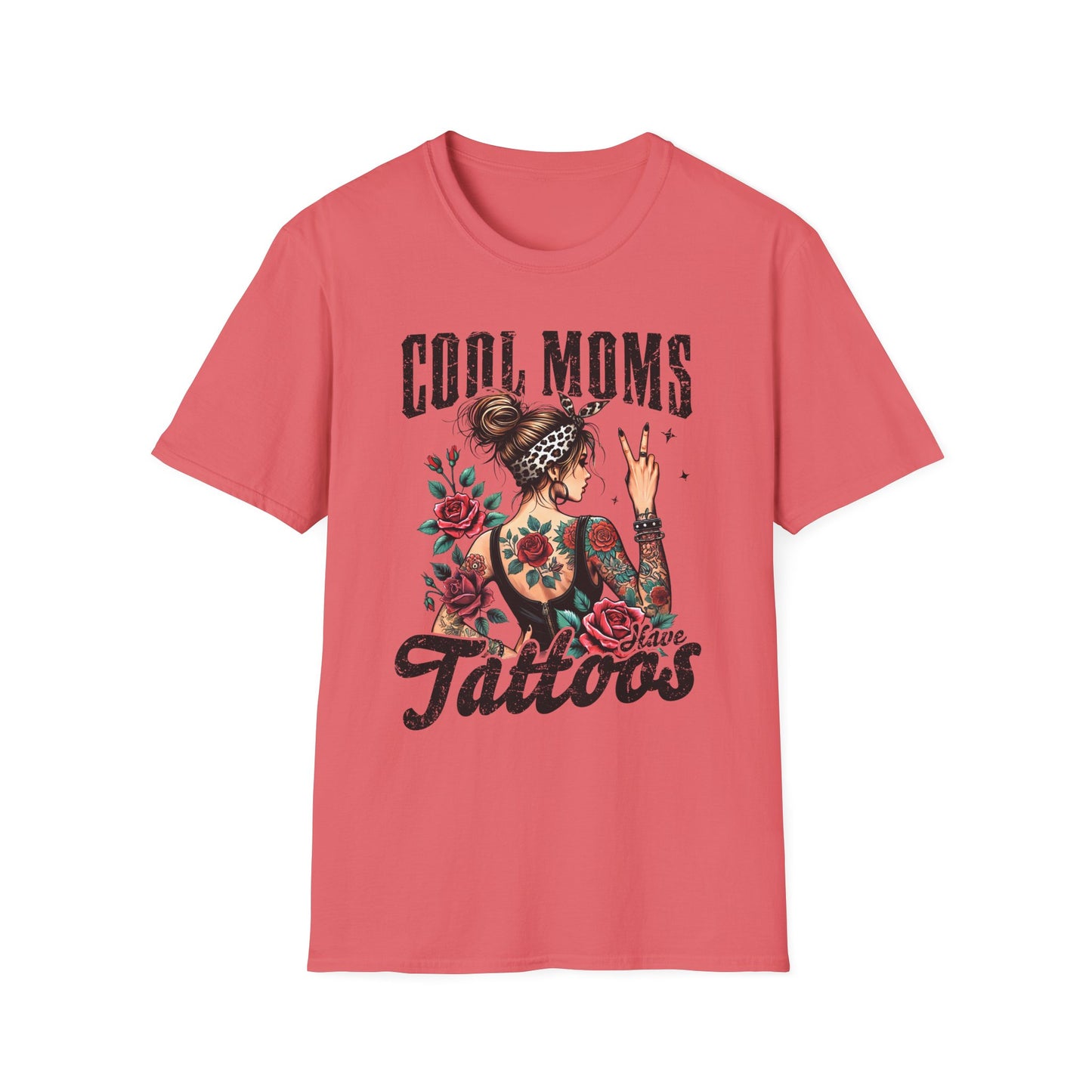 Cool Moms Have Tattoo Graphic T-Shirt