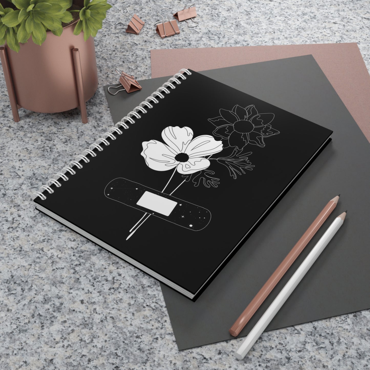 Flower Spiral Notebook