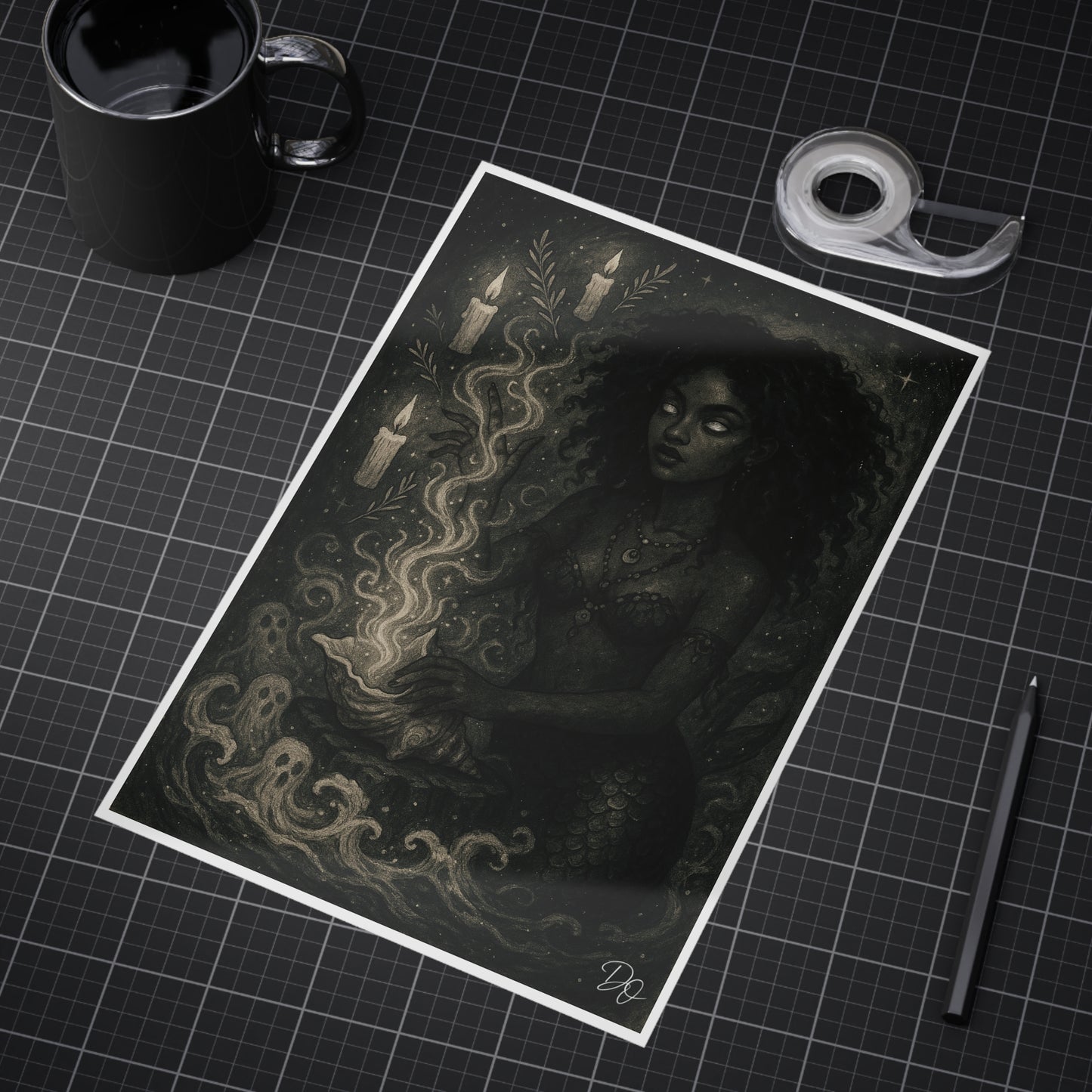 La Sirena Bruja Unframed Print