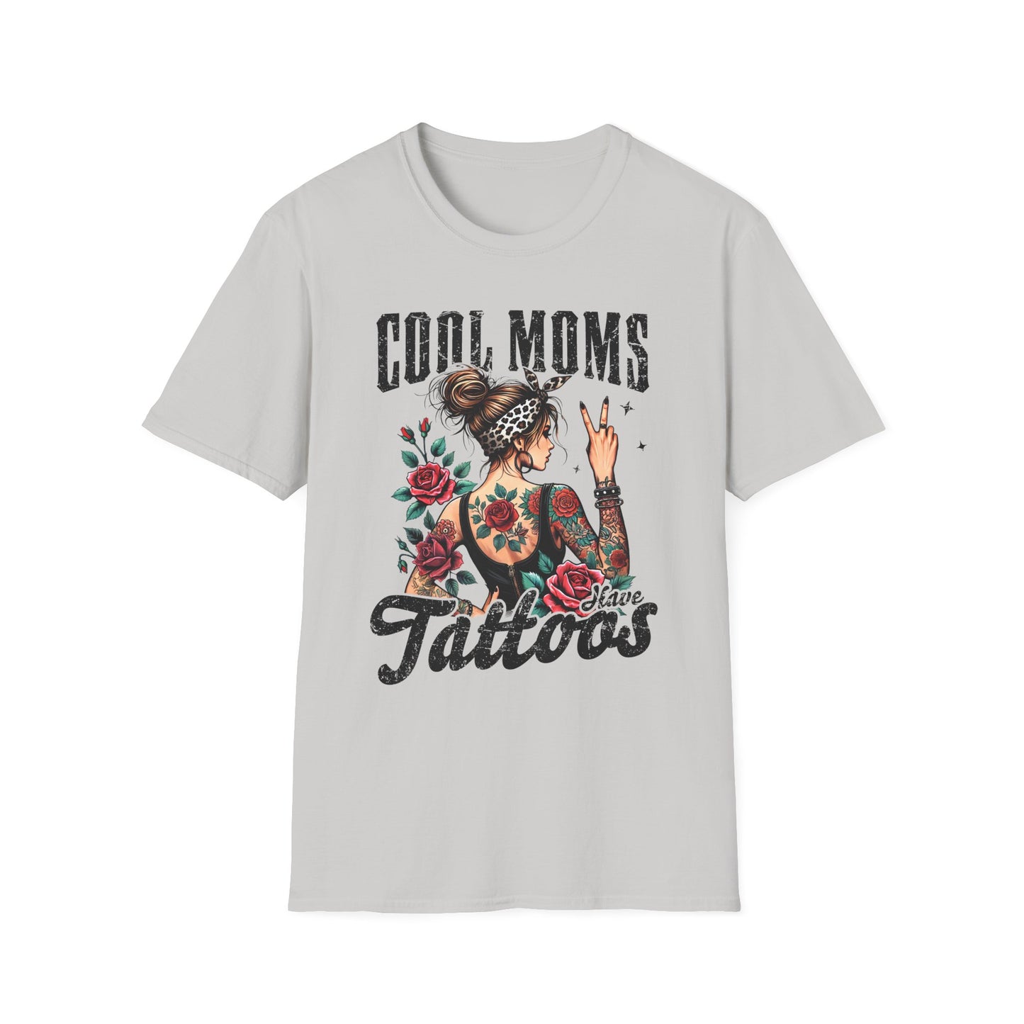 Cool Moms Have Tattoo Graphic T-Shirt