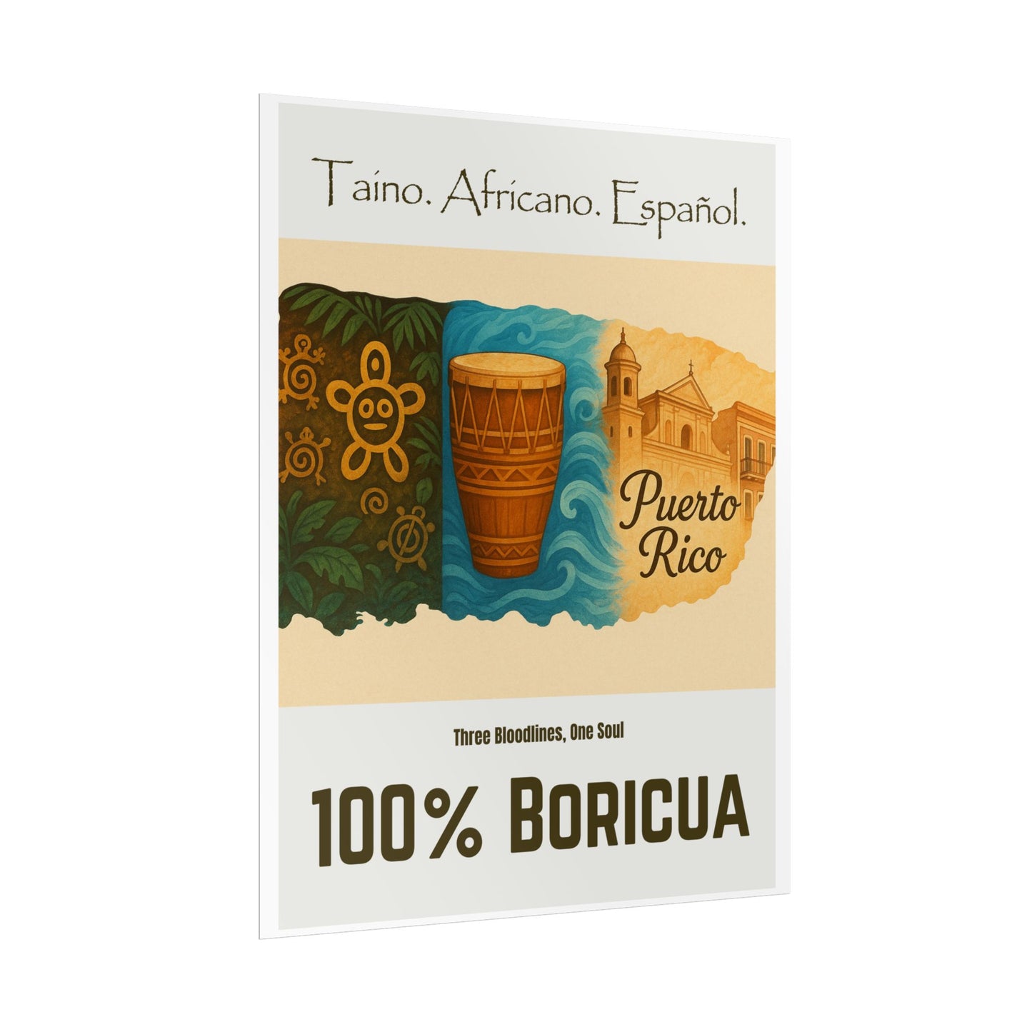 Puerto Rico Heritage Rolled Poster