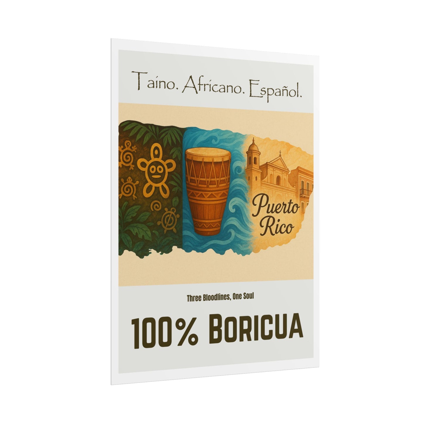 Puerto Rico Heritage Rolled Poster
