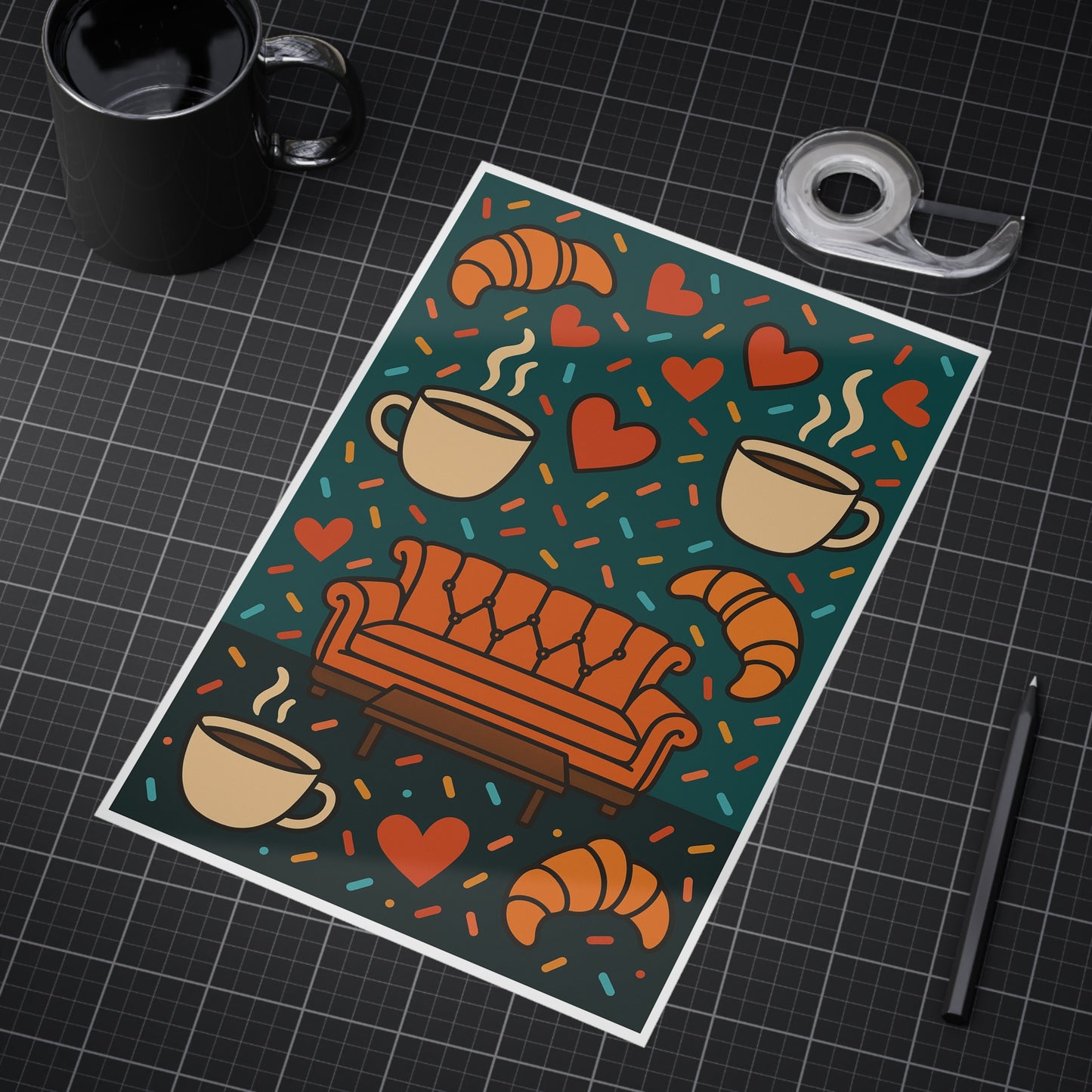 Central Perk & Chill Unframed Print