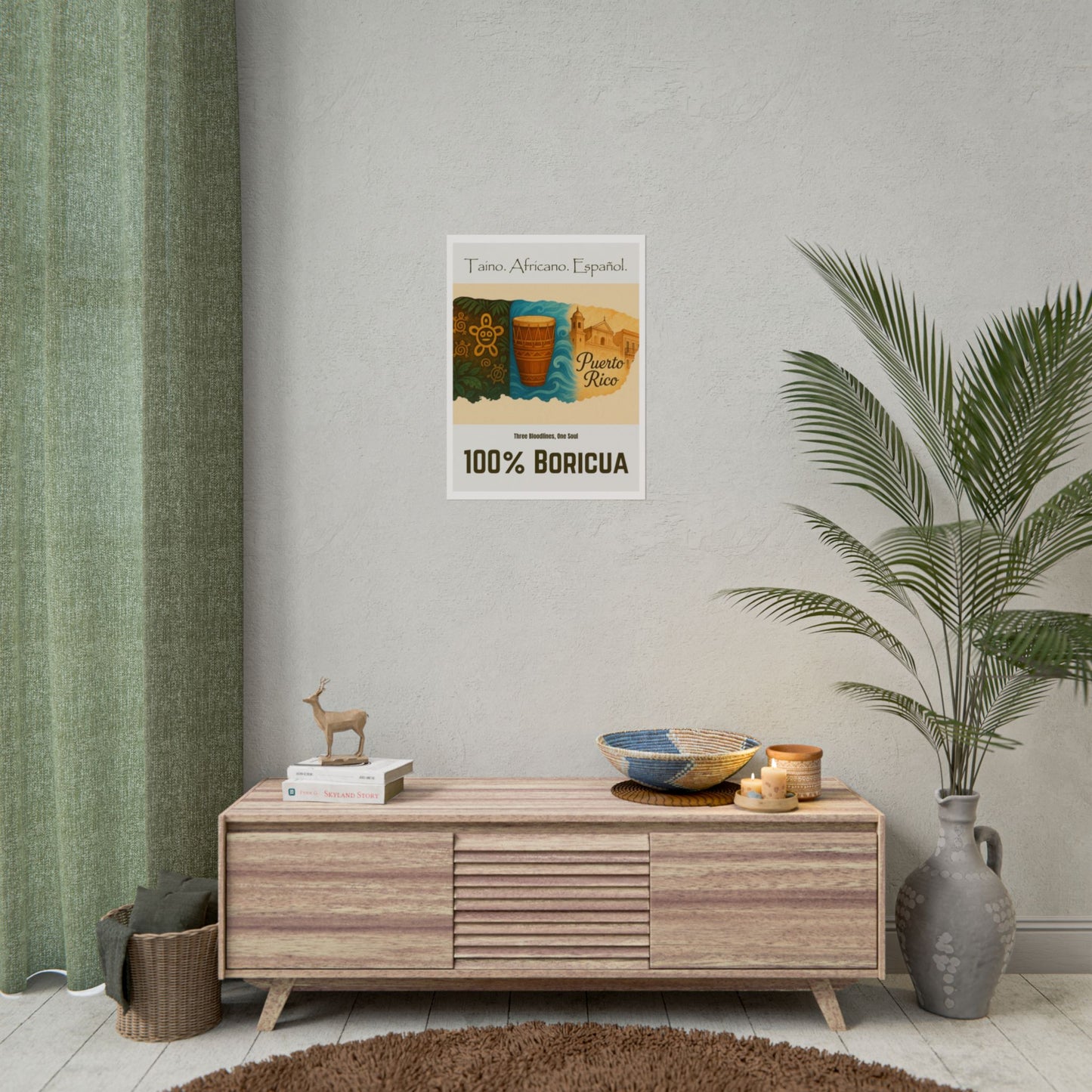 Puerto Rico Heritage Rolled Poster