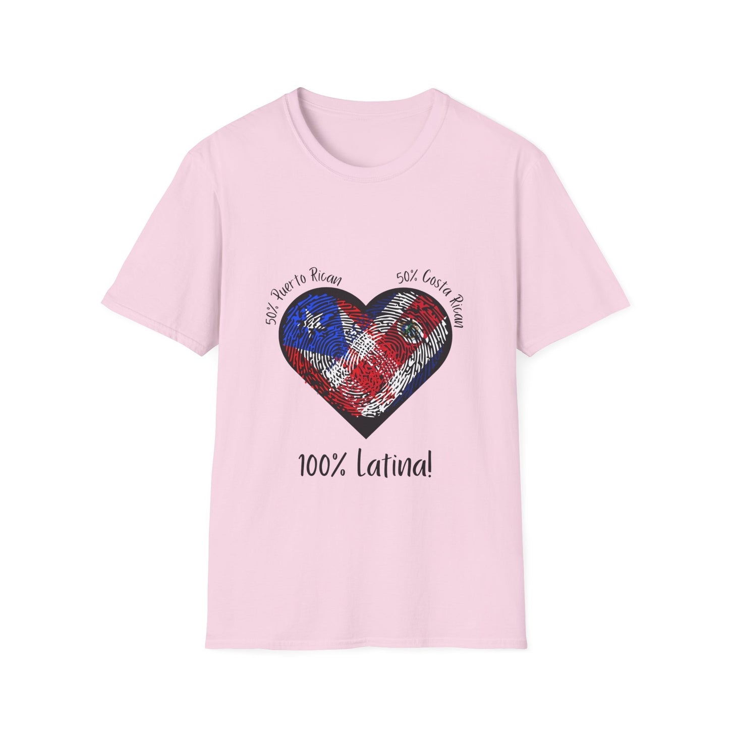 Latina Pride Custom T-Shirt with Fingerprint Flags