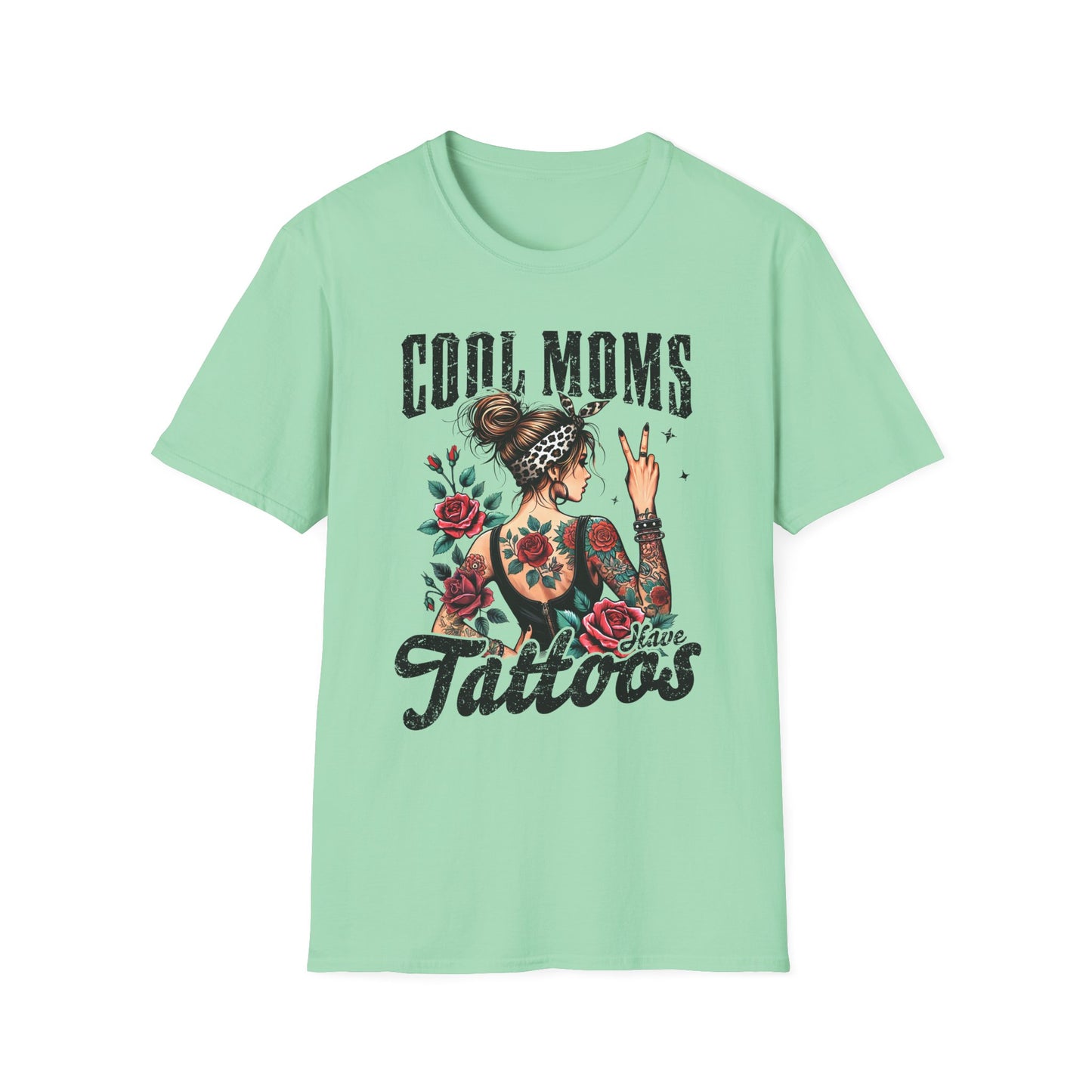 Cool Moms Have Tattoo Graphic T-Shirt