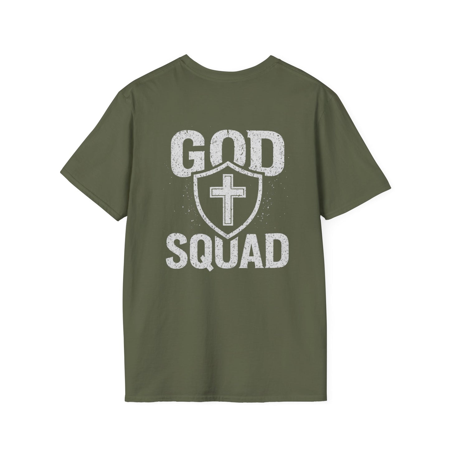 Faith-Inspired Unisex Softstyle T-Shirt, God Squad Tee, Christian Apparel, Everyday Wear, Gift for Believers