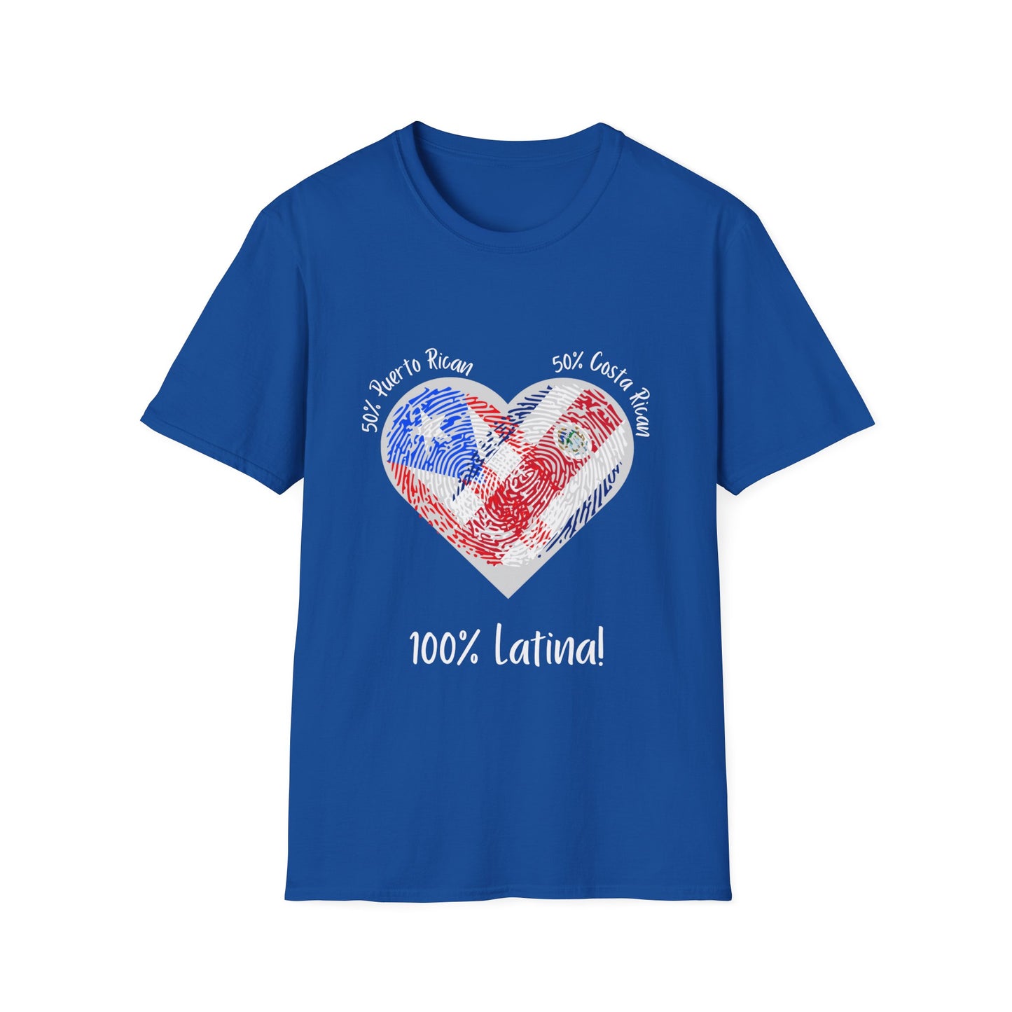 Latina Pride Custom T-Shirt with Fingerprint Flags
