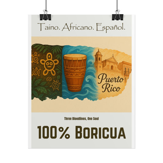 Puerto Rico Heritage Rolled Poster