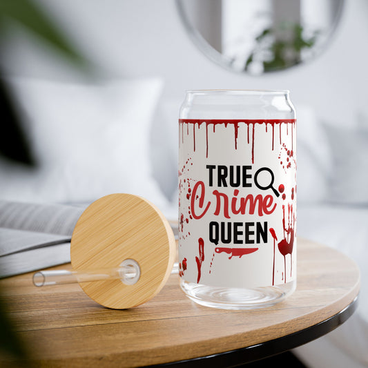 True Crime Queen Sipper Glass, 16oz