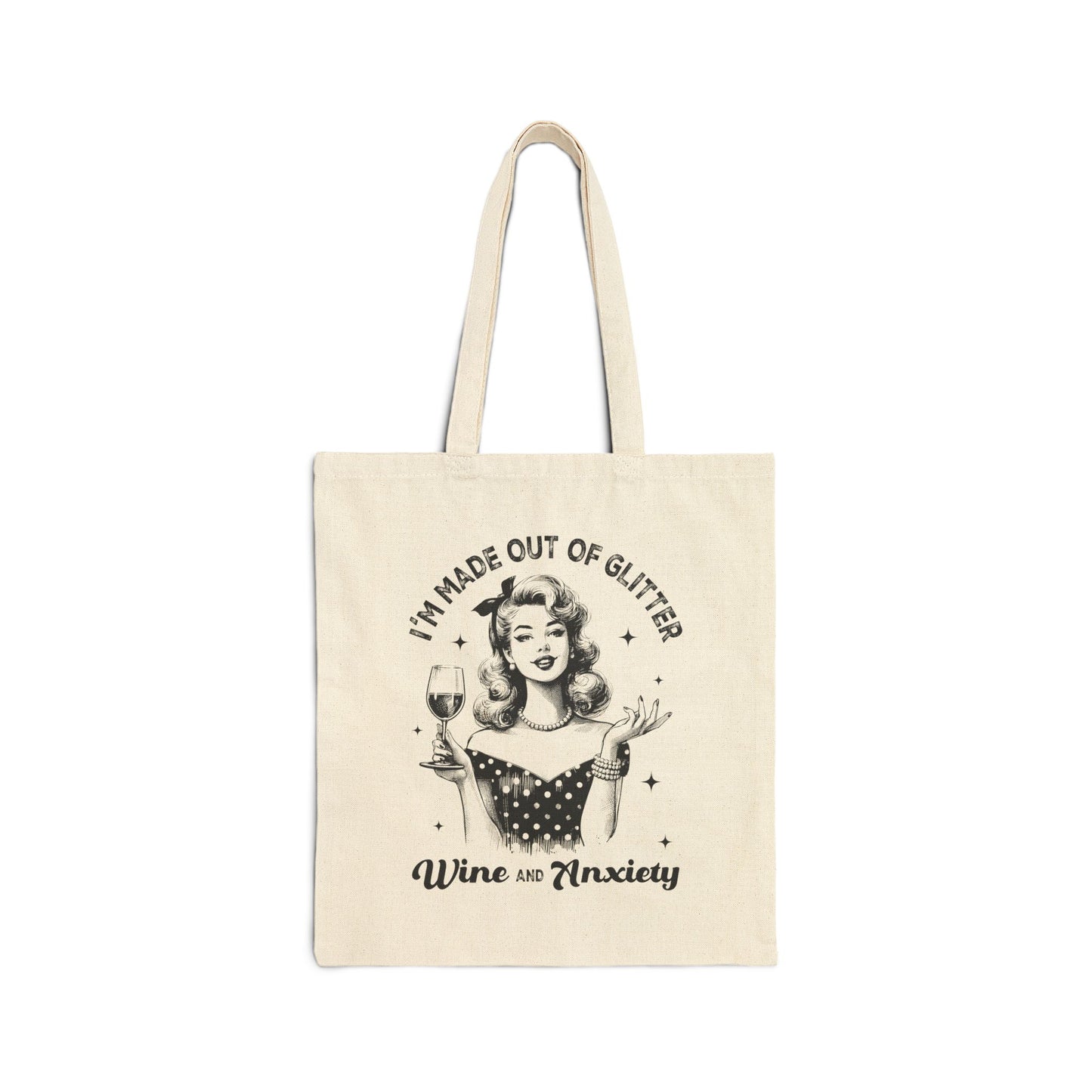 Wine & Anxiety Canvas Tote Bag