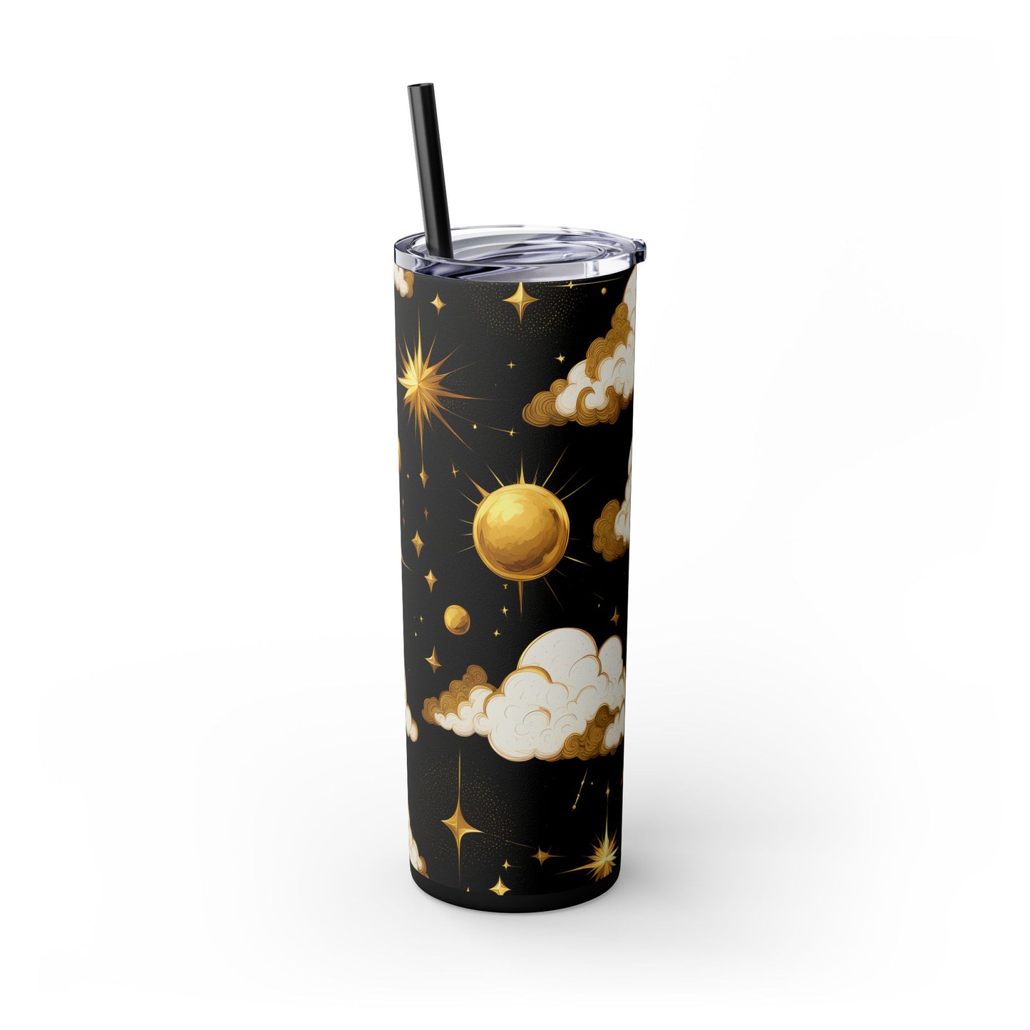 Gold Starry Night Tumbler