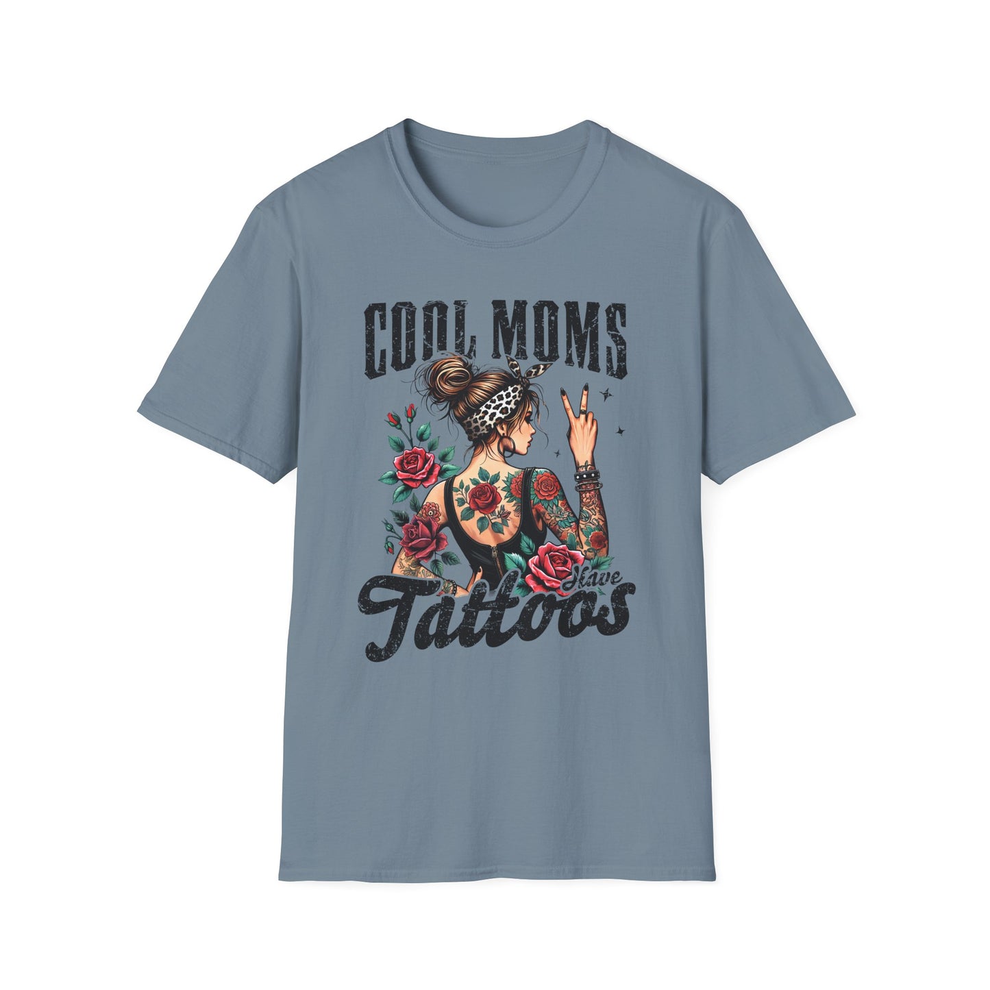 Cool Moms Have Tattoo Graphic T-Shirt