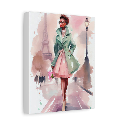 Chic Parisian Wall Art Print, Fashion Canvas, Art Decor, Room Aesthetic, Home Gift, Girly Decor