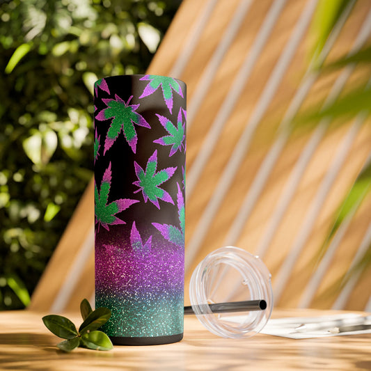 Glitter Canna Tumbler