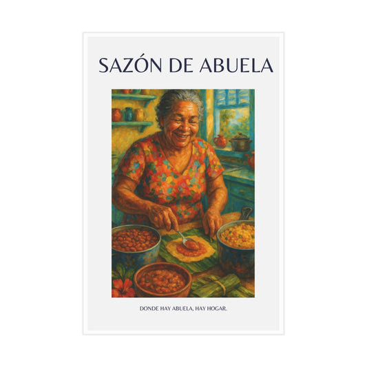 Sazón de Abuela Kitchen Unframed Print