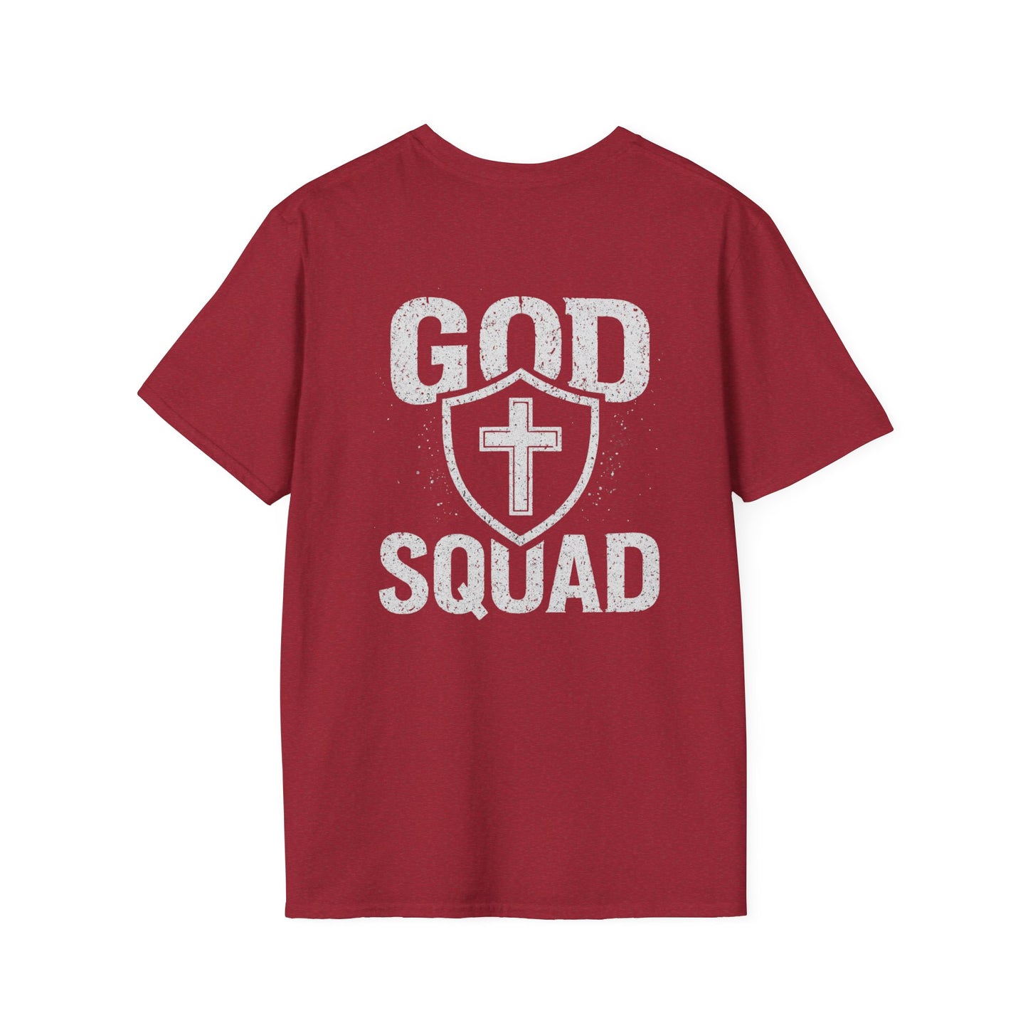Faith-Inspired Unisex Softstyle T-Shirt, God Squad Tee, Christian Apparel, Everyday Wear, Gift for Believers