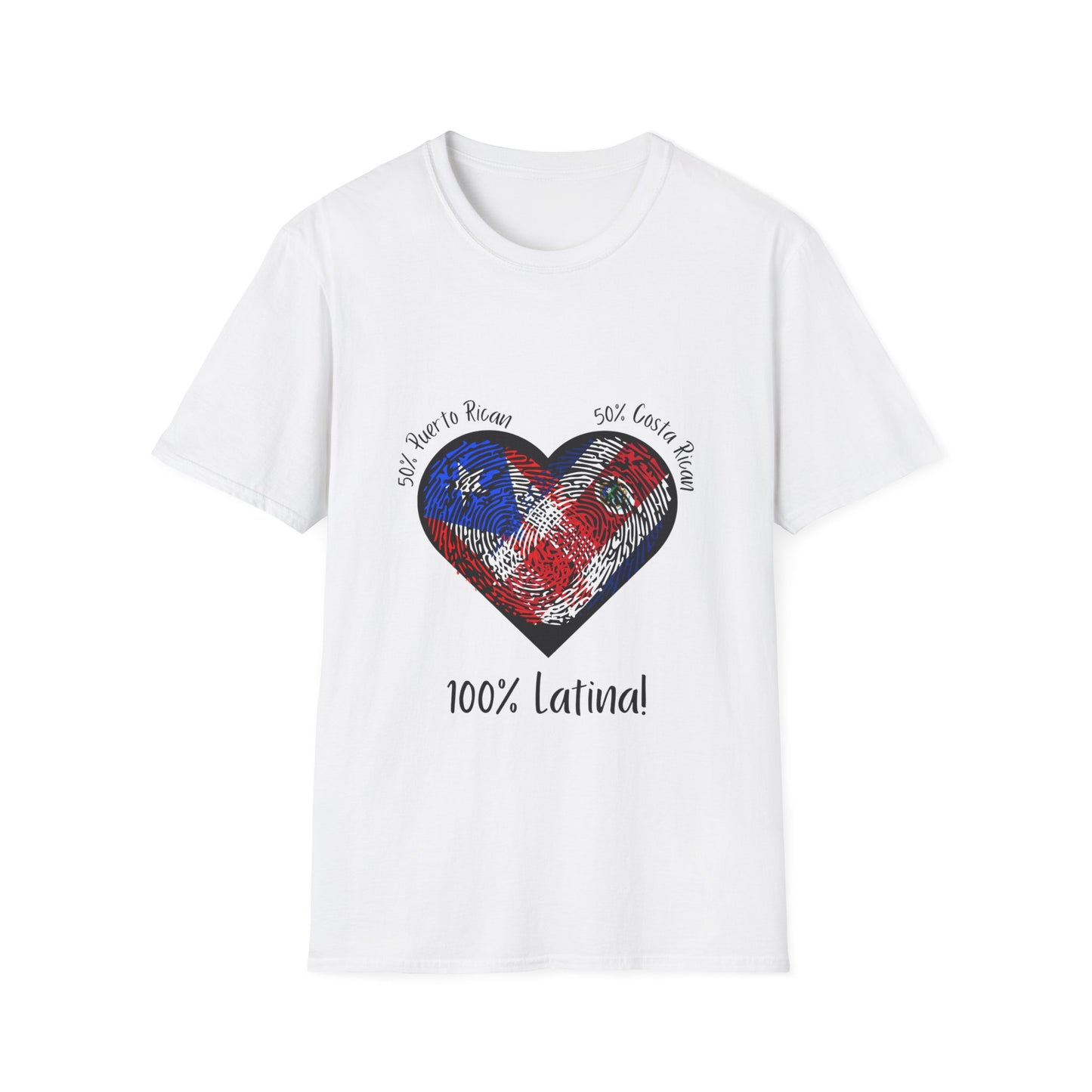 Latina Pride Custom T-Shirt with Fingerprint Flags