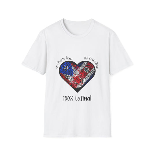 Latina Pride Custom T-Shirt with Fingerprint Flags