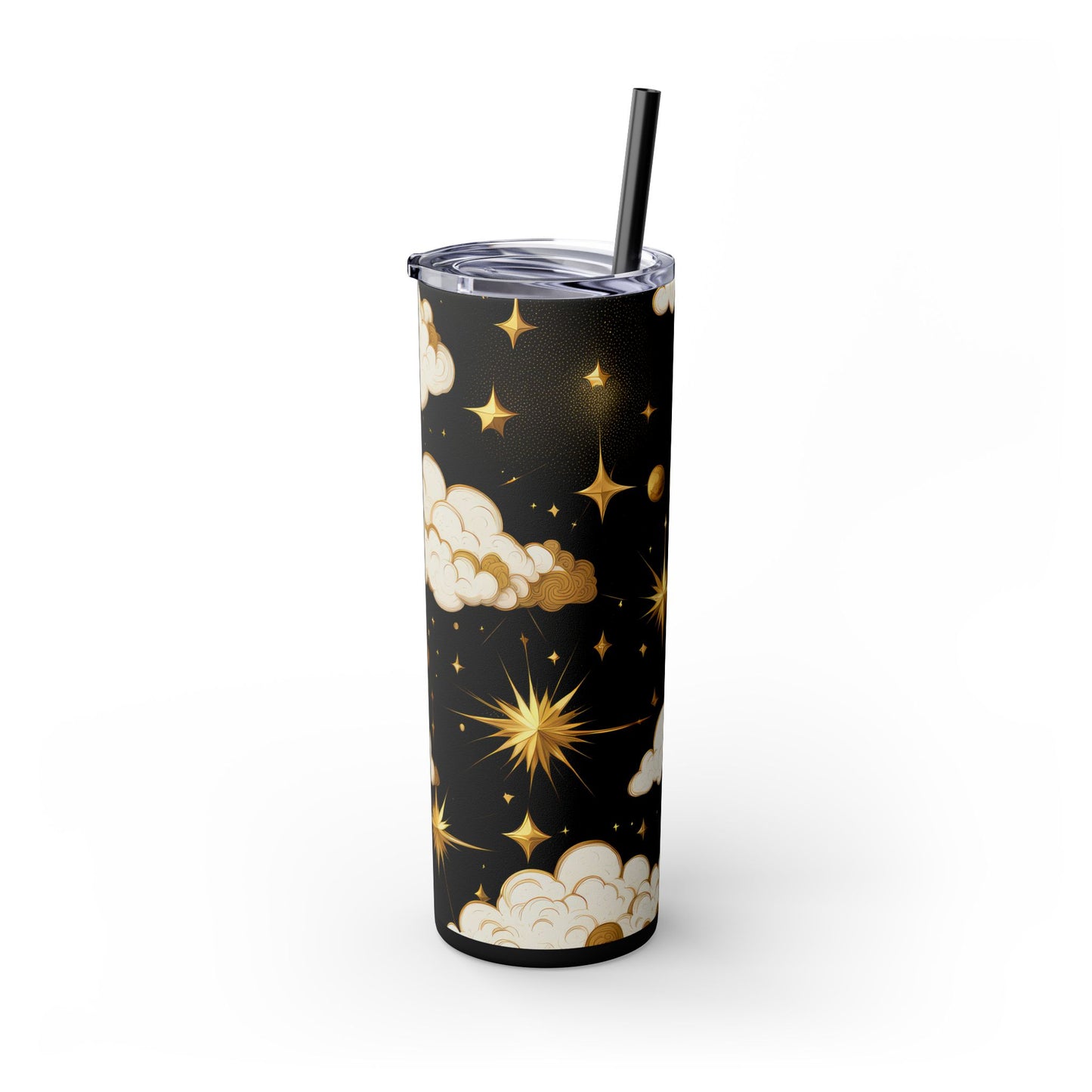 Gold Starry Night Tumbler