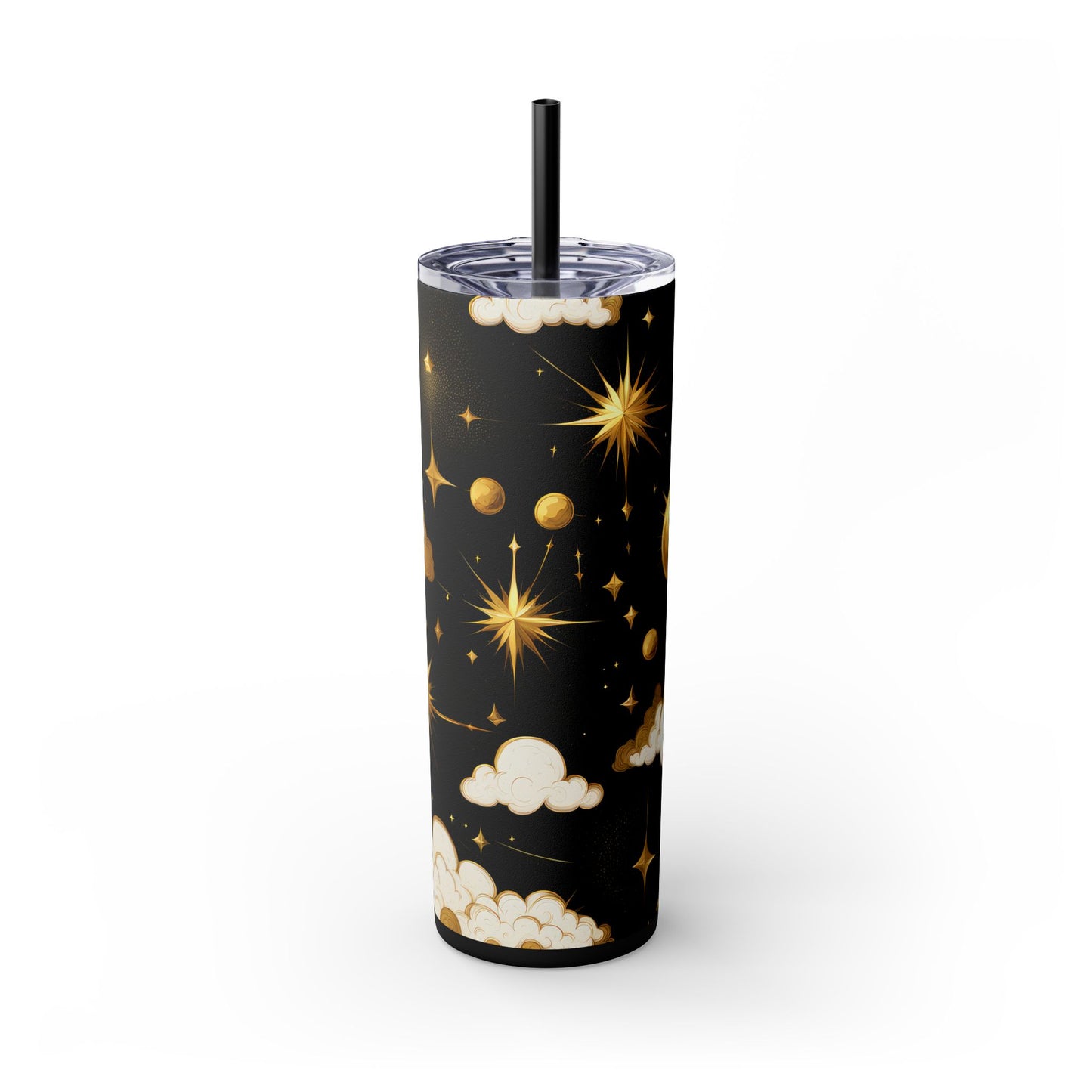 Gold Starry Night Tumbler