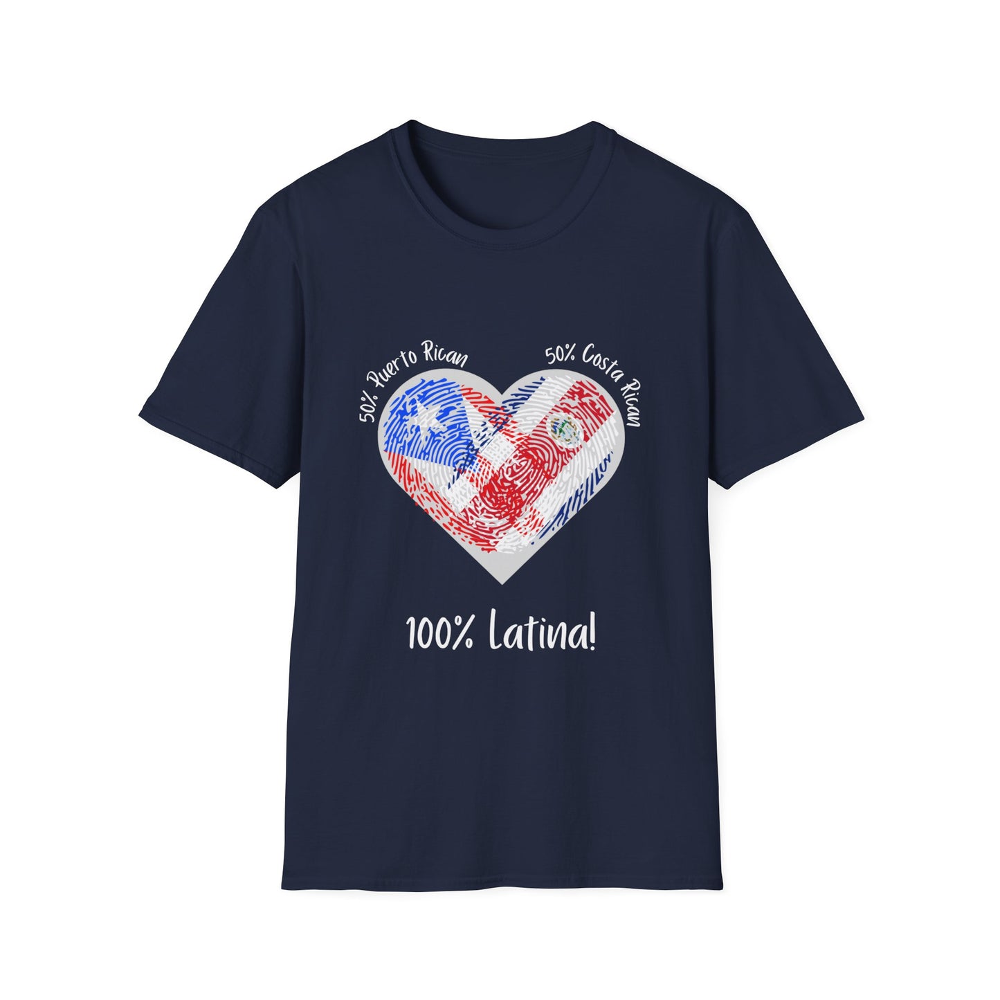 Latina Pride Custom T-Shirt with Fingerprint Flags