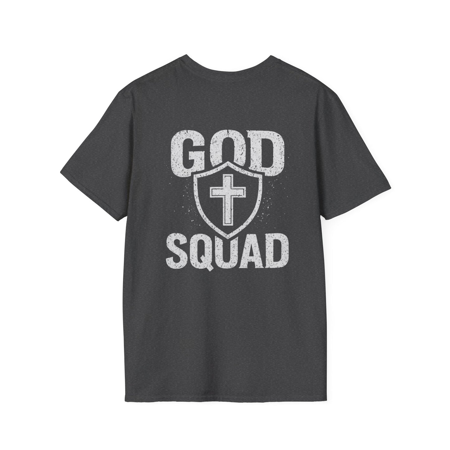 Faith-Inspired Unisex Softstyle T-Shirt, God Squad Tee, Christian Apparel, Everyday Wear, Gift for Believers