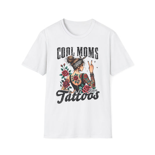 Cool Moms Have Tattoo Graphic T-Shirt
