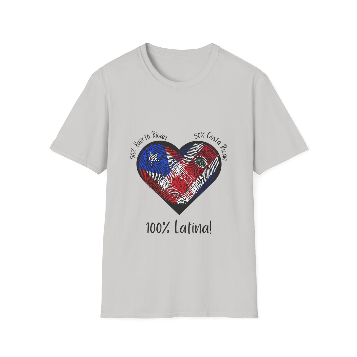 Latina Pride Custom T-Shirt with Fingerprint Flags