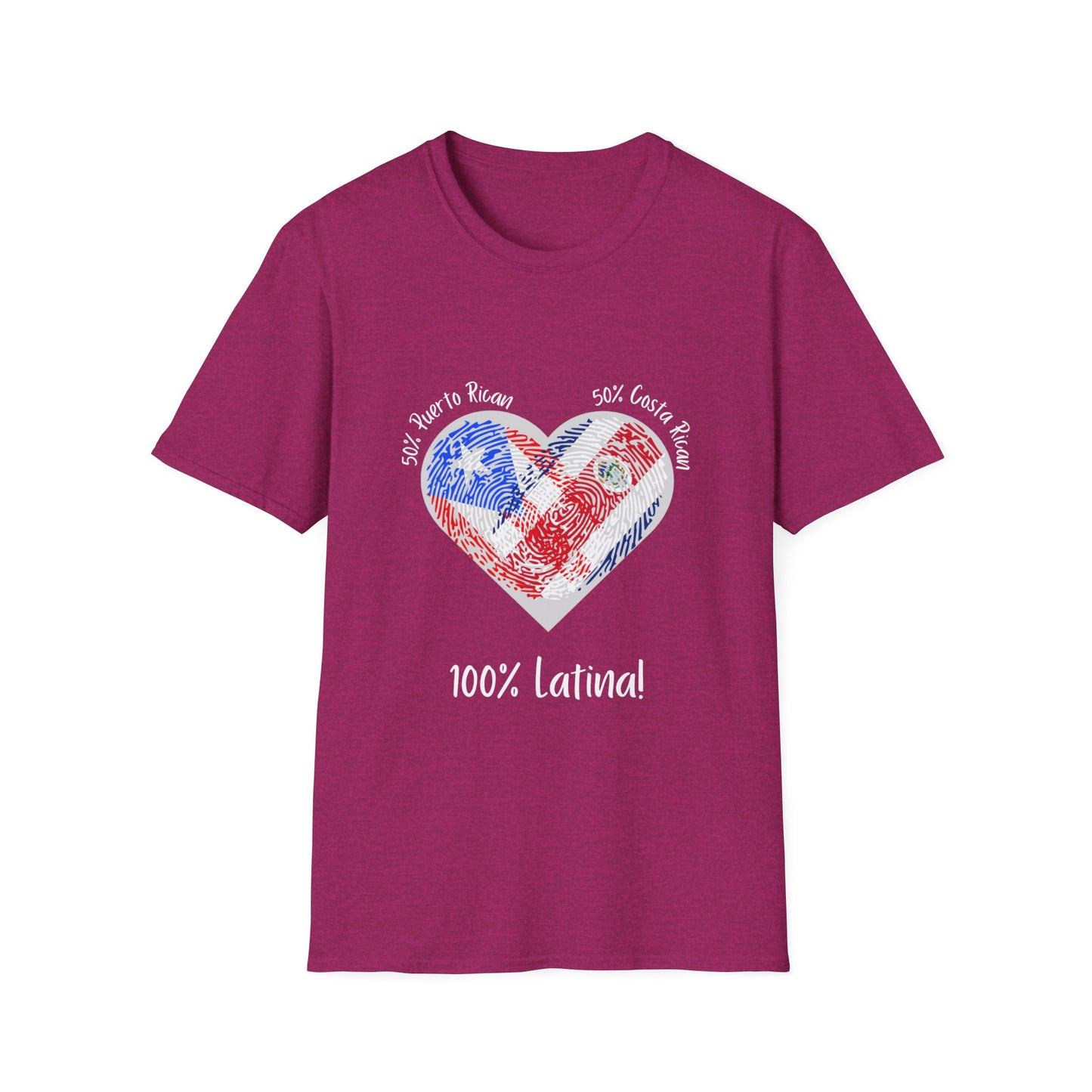 Latina Pride Custom T-Shirt with Fingerprint Flags