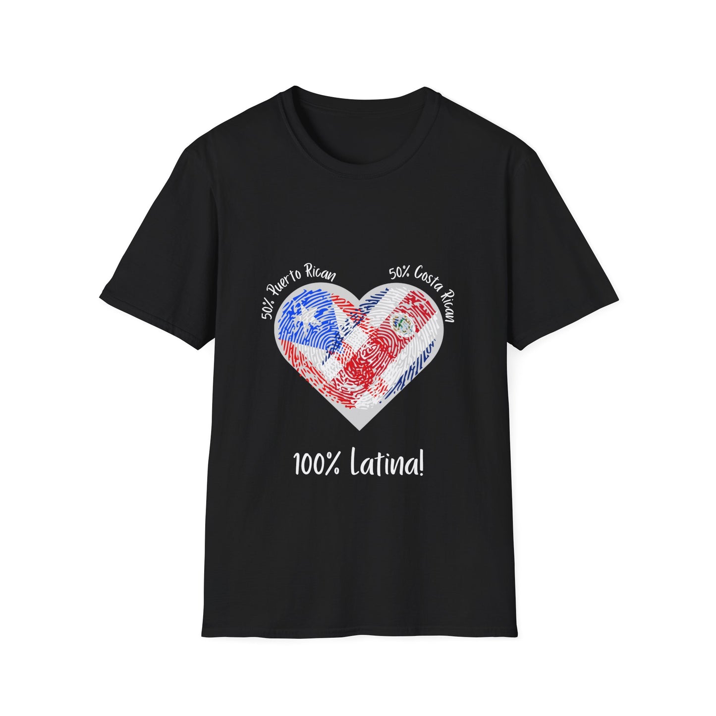 Latina Pride Custom T-Shirt with Fingerprint Flags